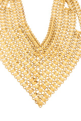 Vintage Disc Mesh Bib Necklace back @ Recess LA