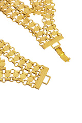 Vintage Disc Mesh Bib Necklace clasp @ Recess LA