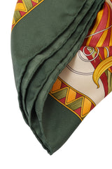 Giada Print Scarf by Salvatore Ferragamo hems @ Recess LA