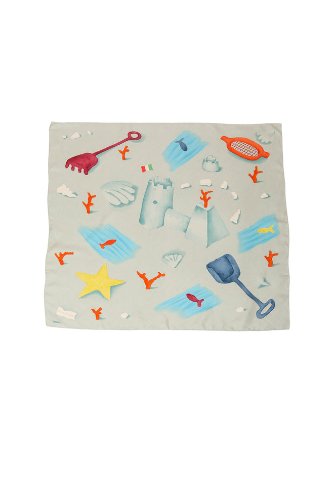 Beach Scene Print Scarf by Bvlgari @ Recess LA