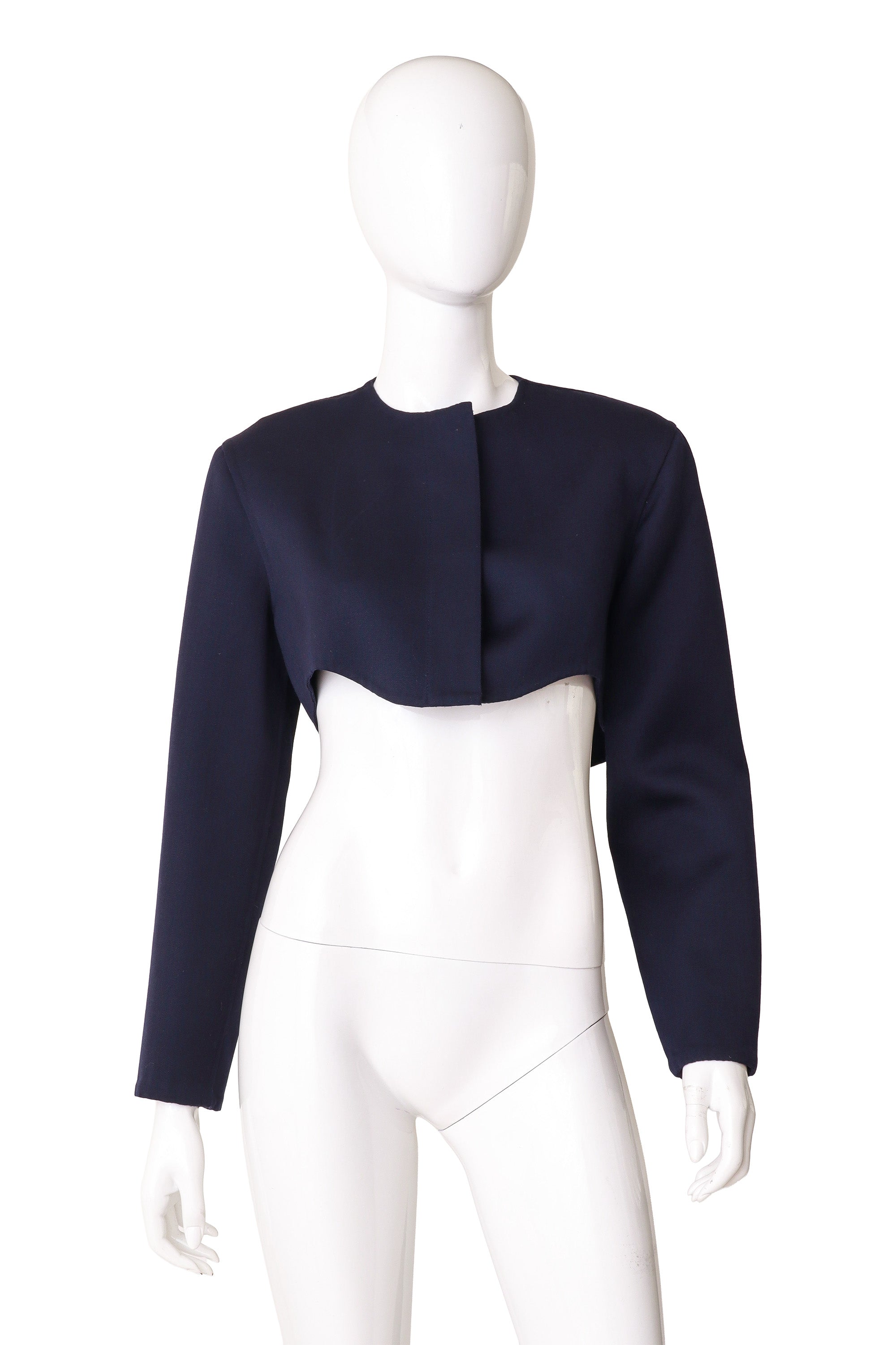 Wave Hem Bolero Jacket by Geoffrey Beene on mannequin @ Recess LA