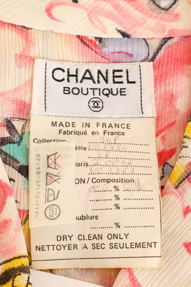 Plane Print Silk Dress by Chanel label @ Recess LA