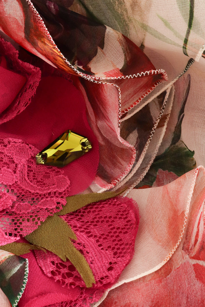 Silk Floral Ruffle Top by Dolce & Gabbana gem @ Recess LA