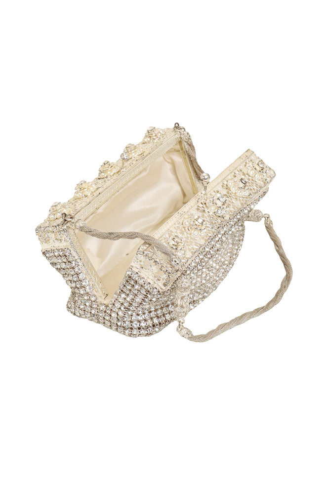 Crystal Mesh Evening Bag open @ Recess LA