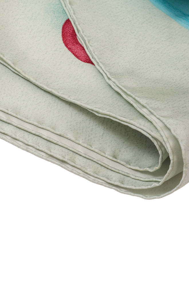 Beach Scene Print Scarf by Bvlgari hems @ Recess LA