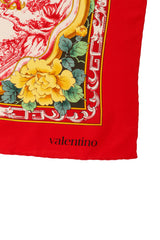 Floral Filigree Bird Print Scarf by Valentino signature @ Recess LA