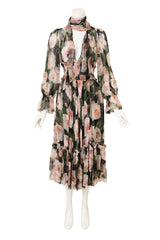 Rose Print Silk Dress by Dolce & Gabbana on mannequin @ Recess LA
