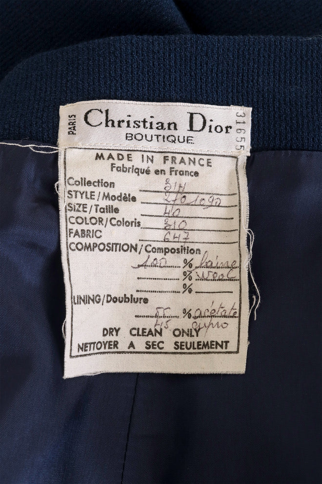 Vintage Christian Dior Boutique Longline Suit & Skirt Set tag 1 @ Recess LA 