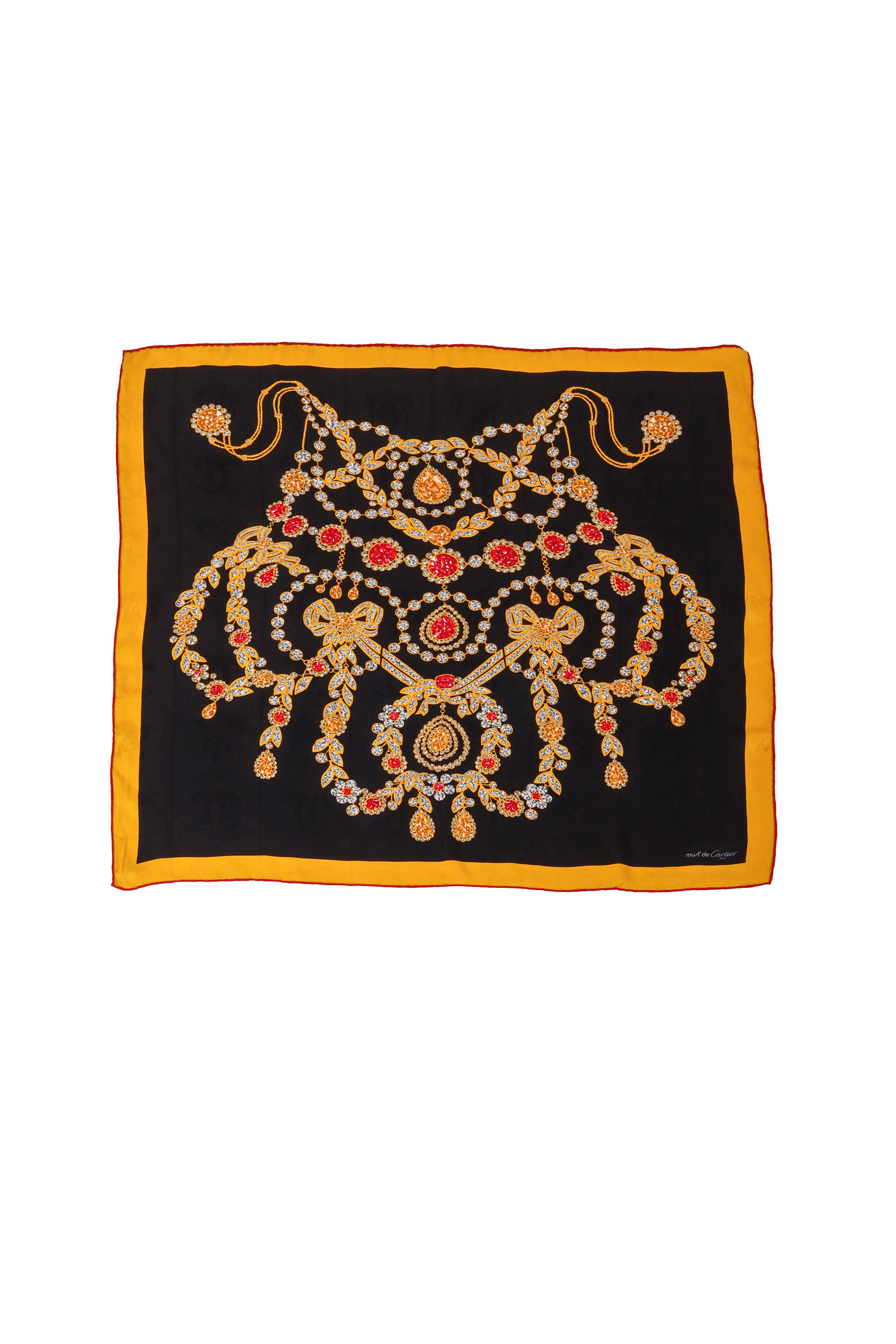 Ornate Jeweled Bow Print Scarf by Cartier @ Recess LA