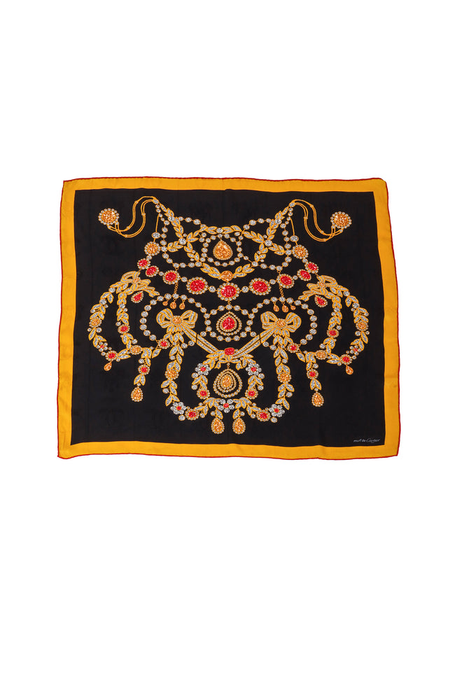 Ornate Jeweled Bow Print Scarf by Cartier @ Recess LA