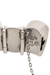 Vintage Antonio Pineda Sterling Thumb Link Bracelet signature @ Recess LA