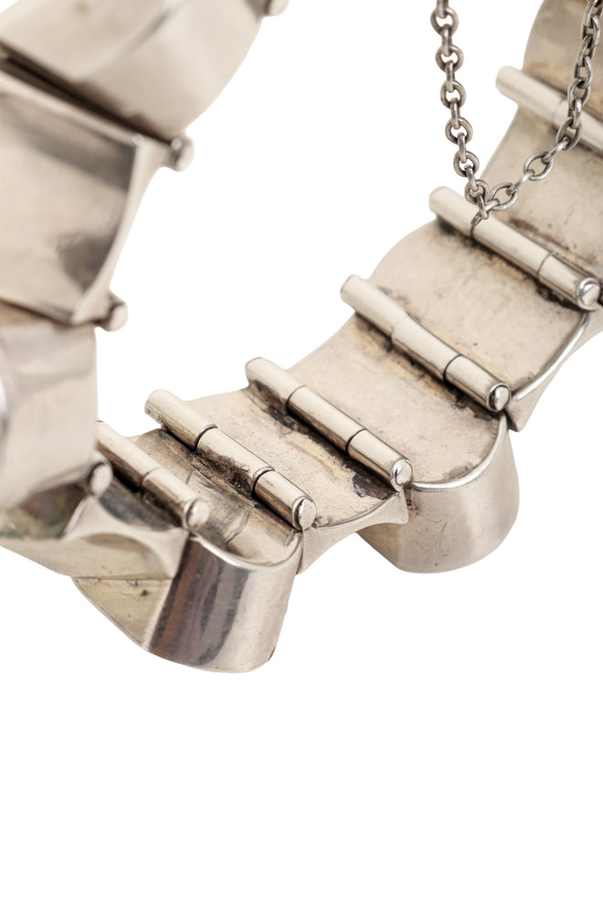 Vintage Antonio Pineda Sterling Thumb Link Bracelet tarnish @ Recess LA
