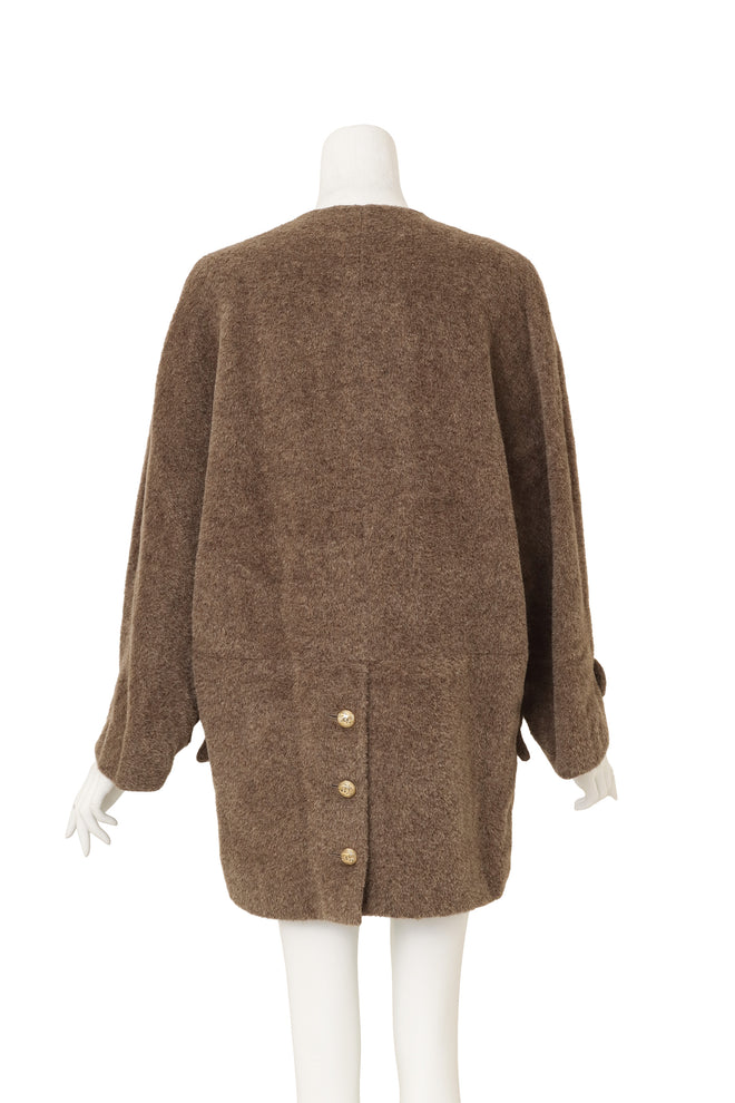 Alpaca Cocoon Jacket by Chanel on mannequin back @ Recess LA
