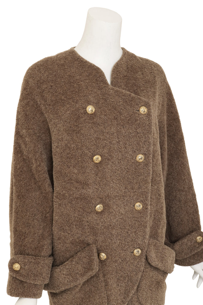 Alpaca Cocoon Jacket by Chanel on mannequin close @ Recess LA