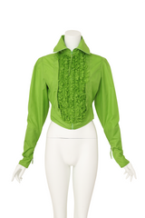ruffle-front zip jacket by Jean Paul Gaultier on mannequin @ Recess LA