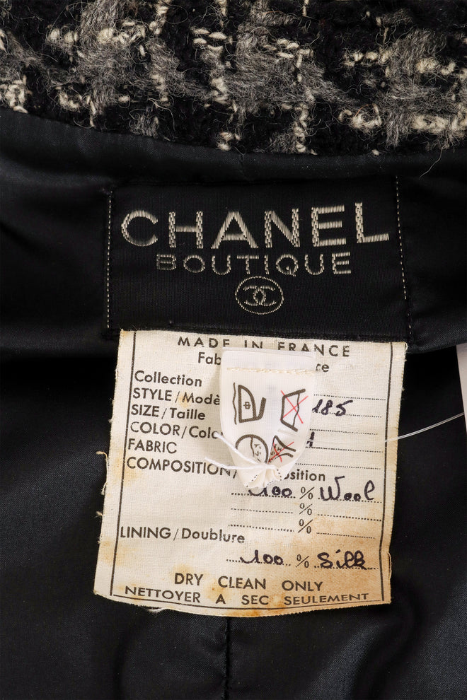 Knot Closure Bouclé Set by Chanel jacket label @ Recess LA