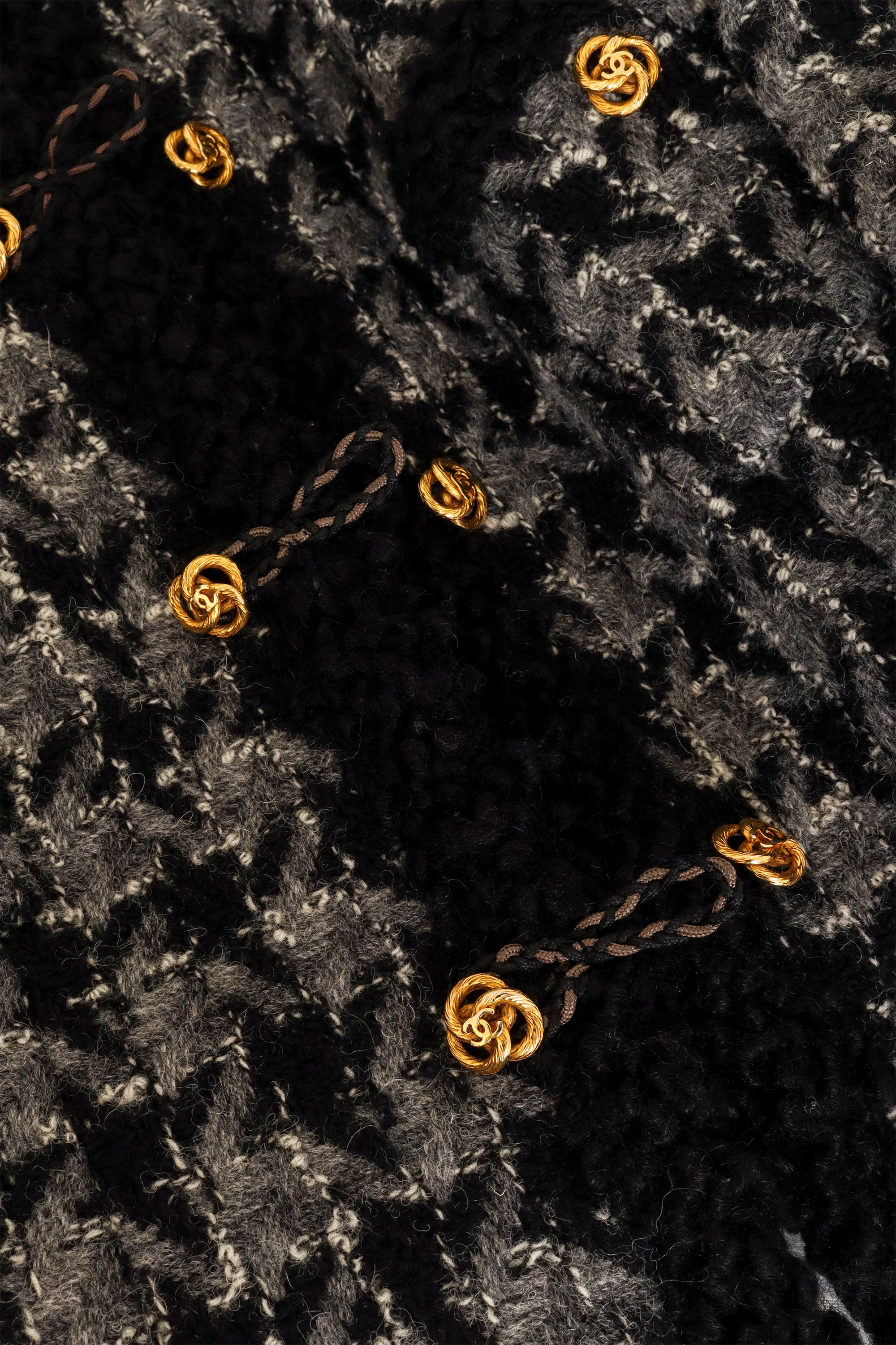 Knot Closure Bouclé Set by Chanel buttons close @ Recess LA