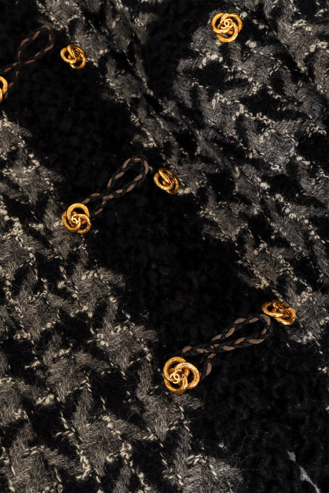 Knot Closure Bouclé Set by Chanel buttons close @ Recess LA