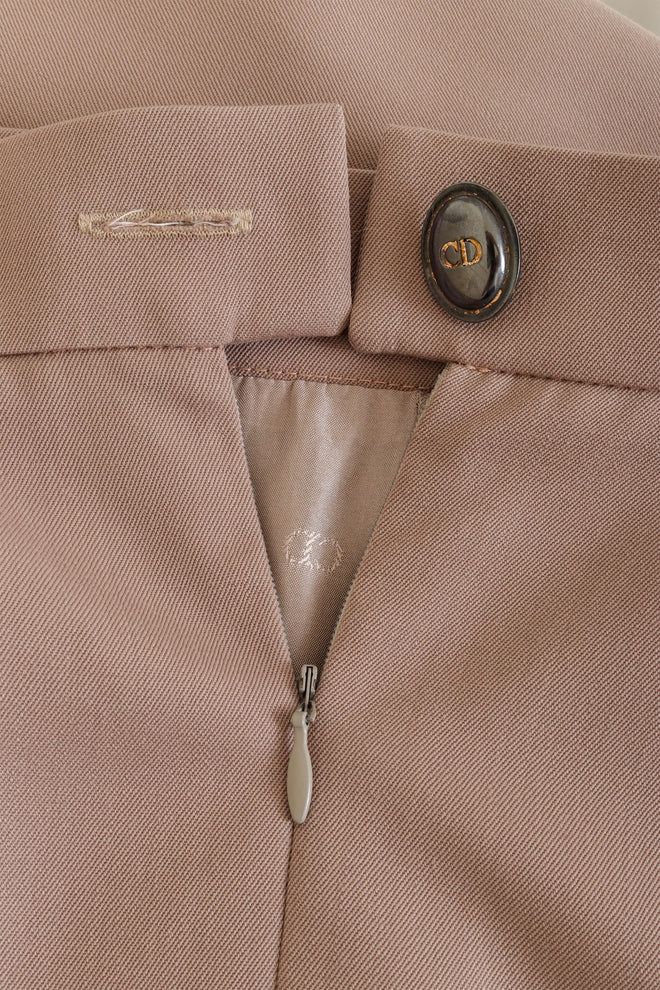 Vintage Christian Dior Contrast Wrap Suit Set button close @ Recess LA