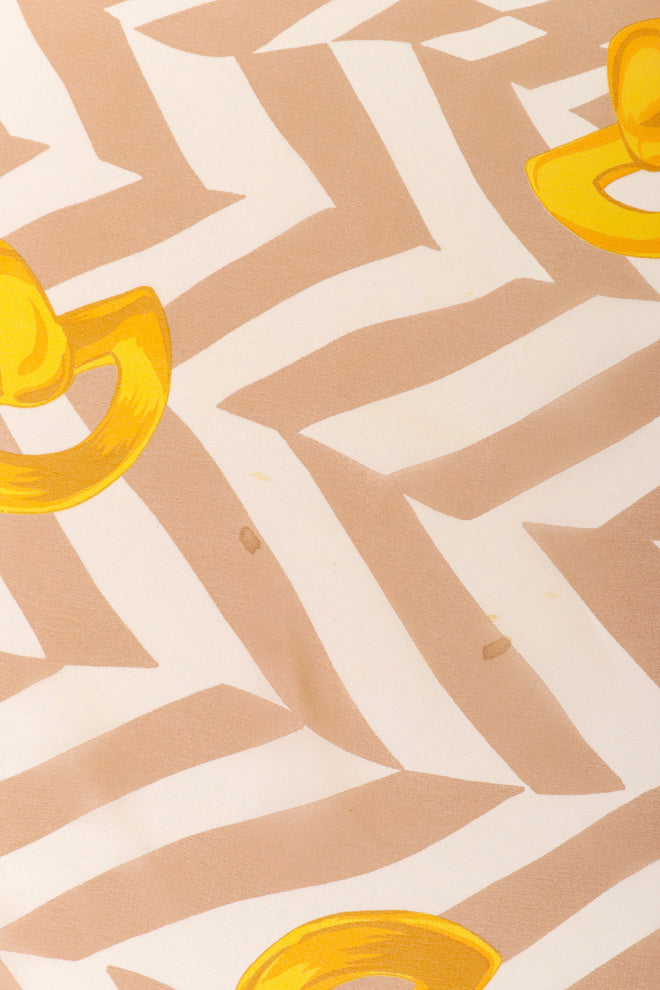 Chevron Chain Print Scarf by Celine stains @ Recess LA