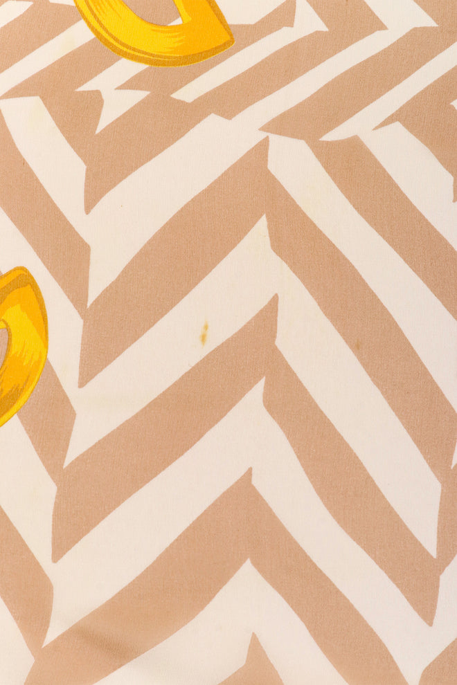 Chevron Chain Print Scarf by Celine white marks @ Recess LA