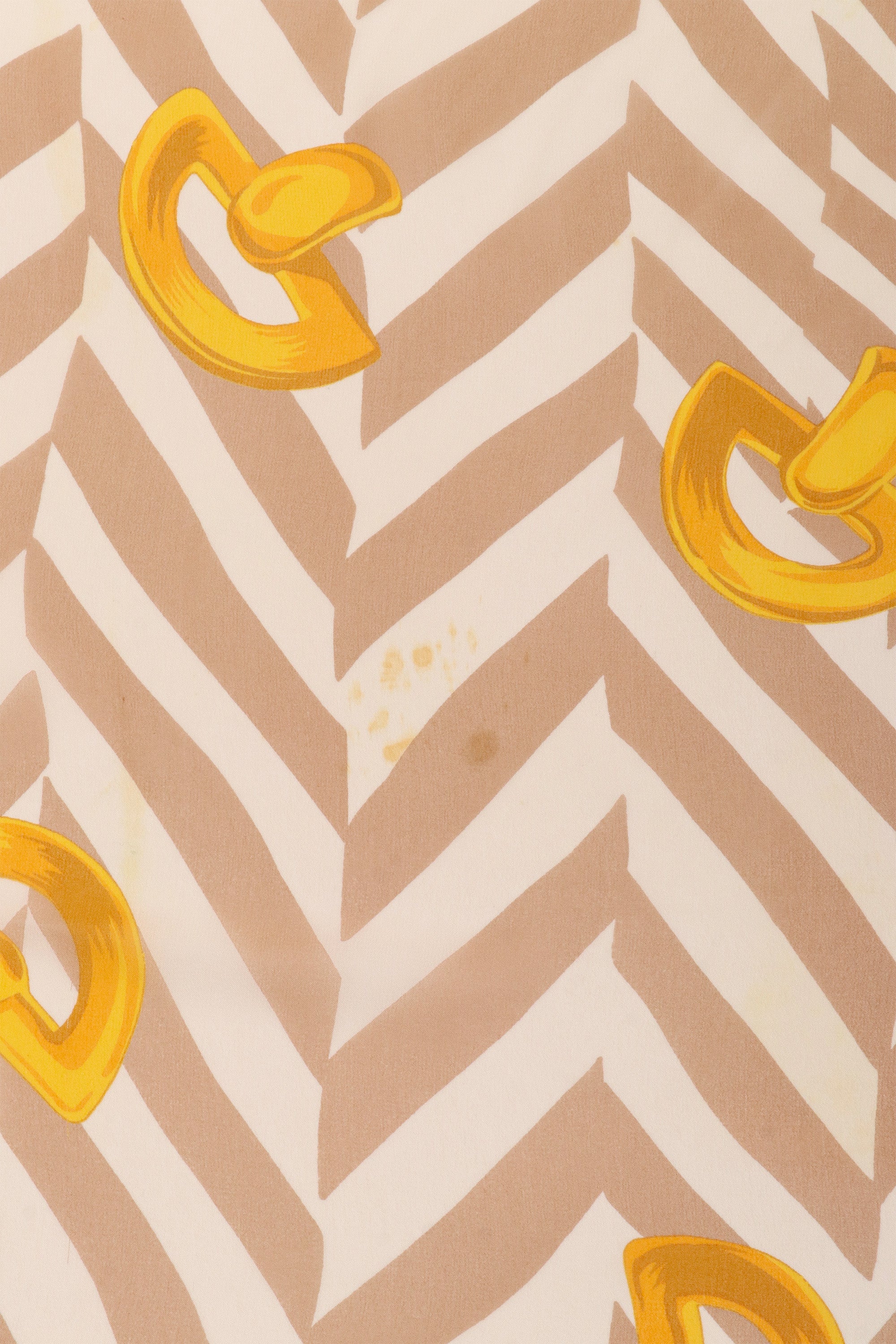 Chevron Chain Print Scarf by Celine middle spots @ Recess LA