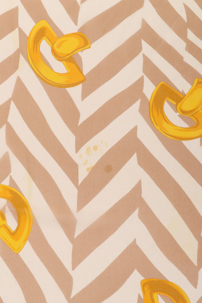 Chevron Chain Print Scarf by Celine middle spots @ Recess LA