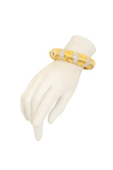 Vintage Ribbed Crystal Hinge Bracelet by Nolan Miller on mannequin @ Recess LA