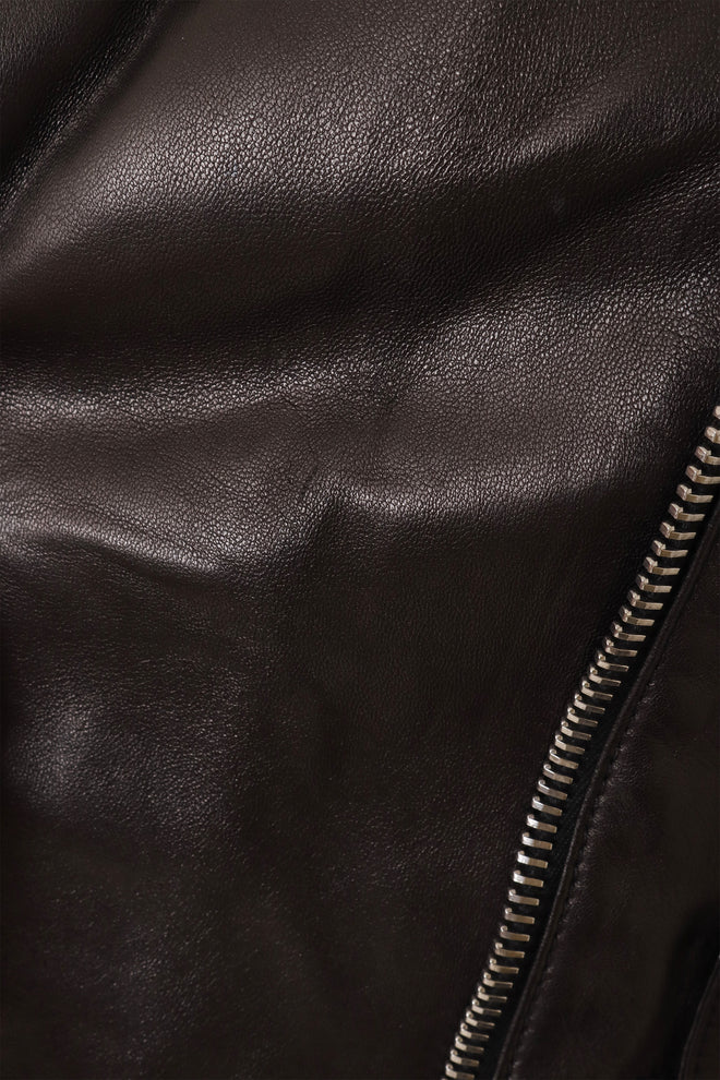 Leather Peplum Moto Jacket by Alexander McQueen scuff 2 @ Recess LA