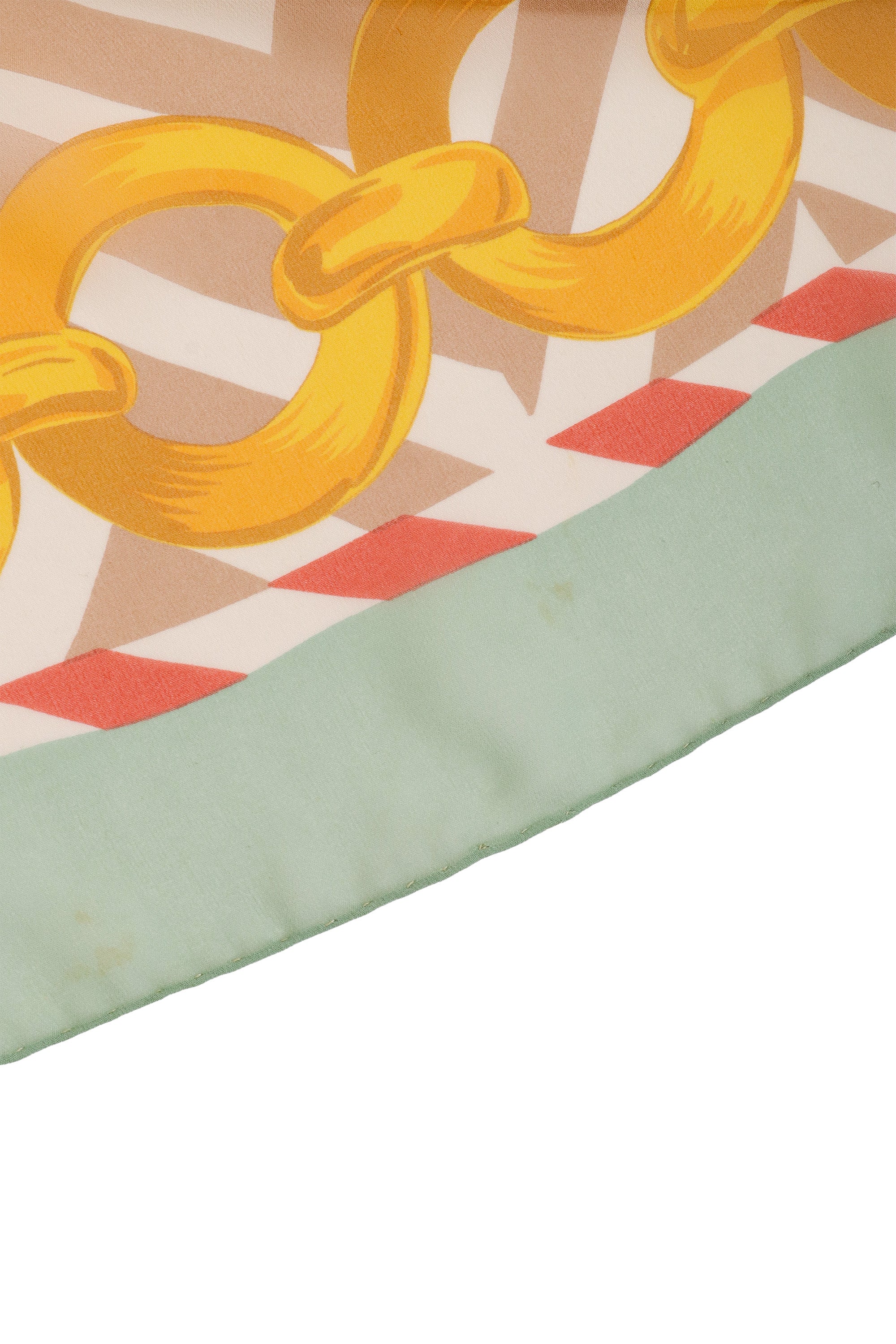 Chevron Chain Print Scarf by Celine hem mark @ Recess LA