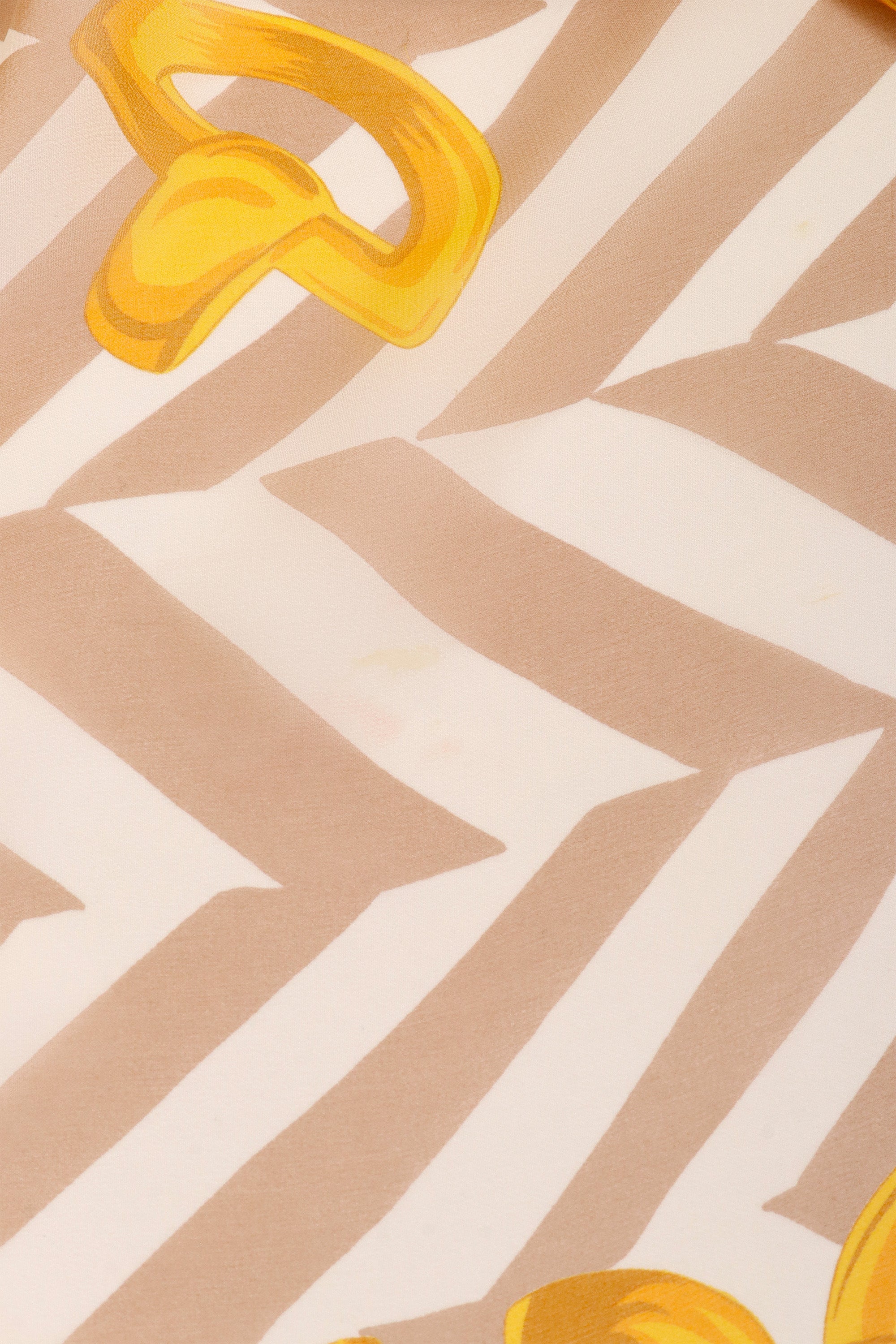 Chevron Chain Print Scarf by Celine faint mark @ Recess LA