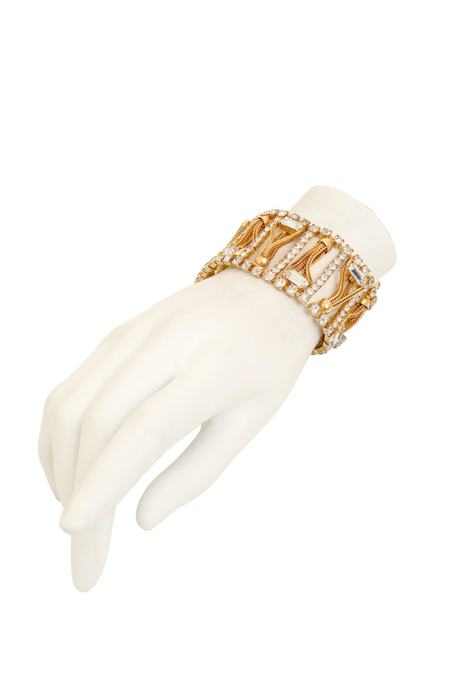 Vintage Crystal Chain Lattice Bracelet on mannequin @ Recess LA