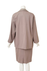 Vintage Christian Dior Contrast Wrap Suit Set on mannequin back @ Recess LA