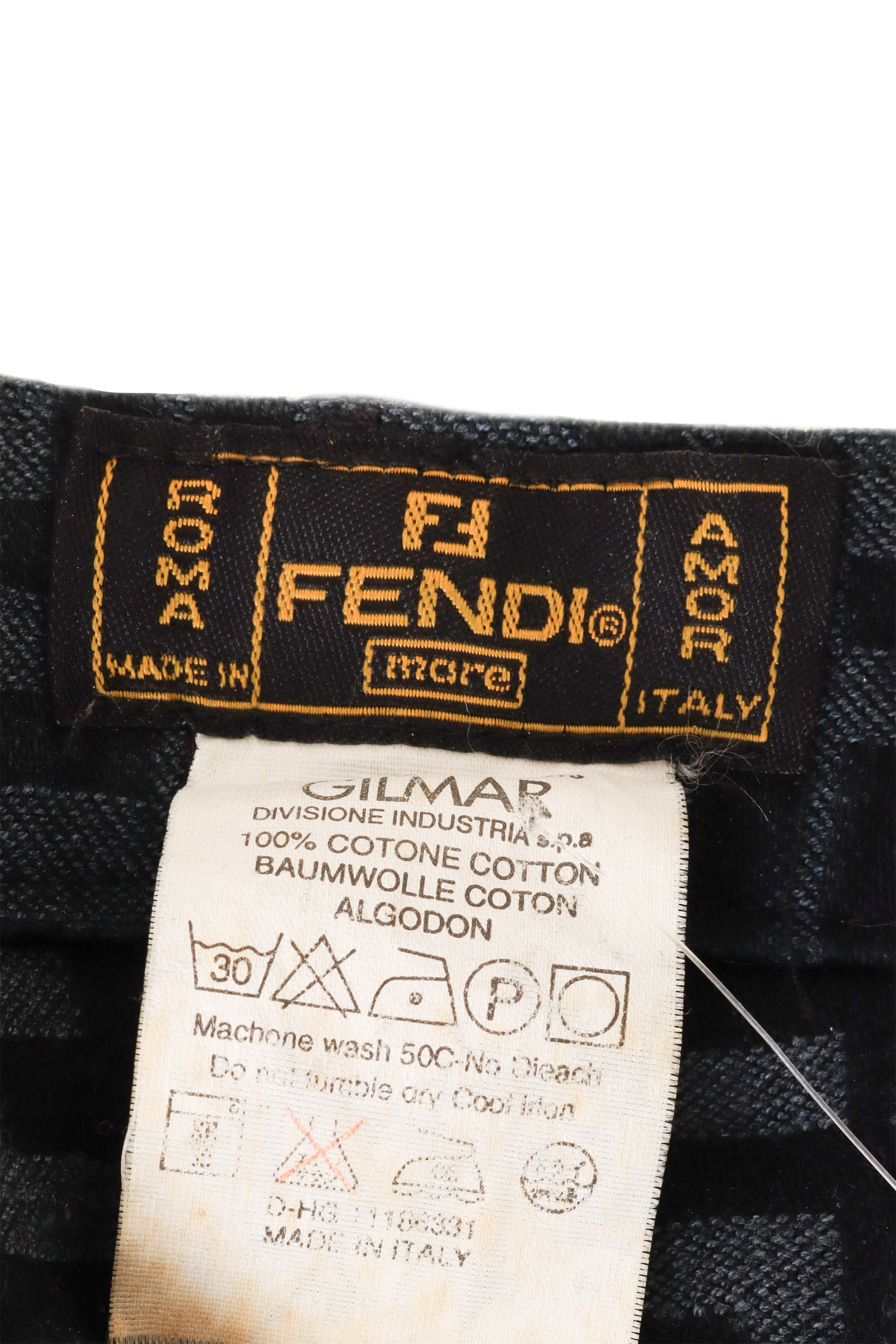 Graphic monogram logo denim blue jean pant by Fendi label @ Recess LA 