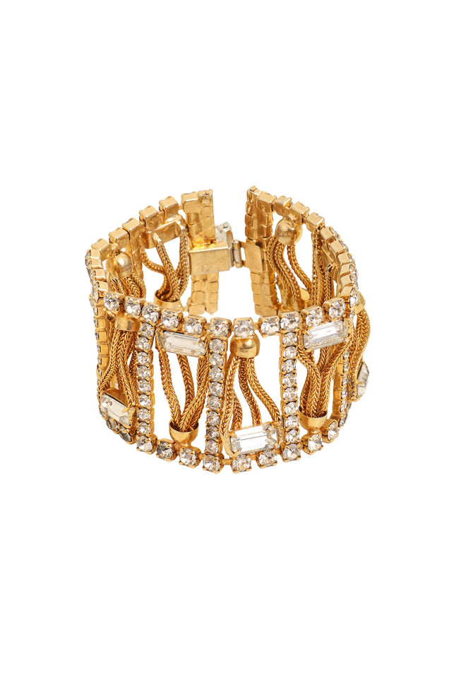 Vintage Crystal Chain Lattice Bracelet @ Recess LA