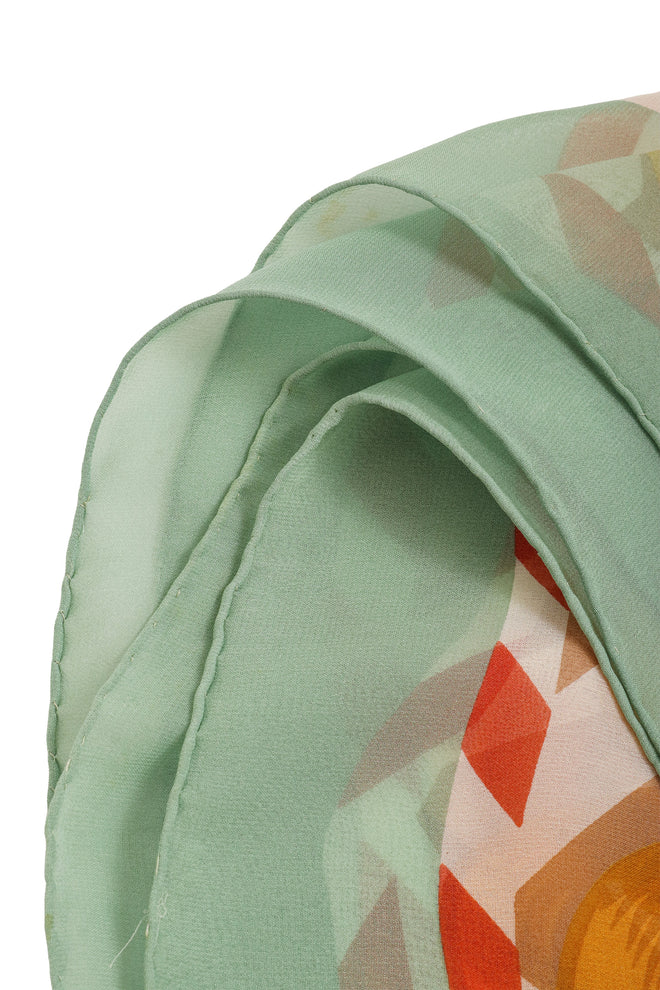 Chevron Chain Print Scarf by Celine hems @ Recess LA