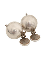 Vintage Sterling Ball Drop Earrings backs open @ Recess LA