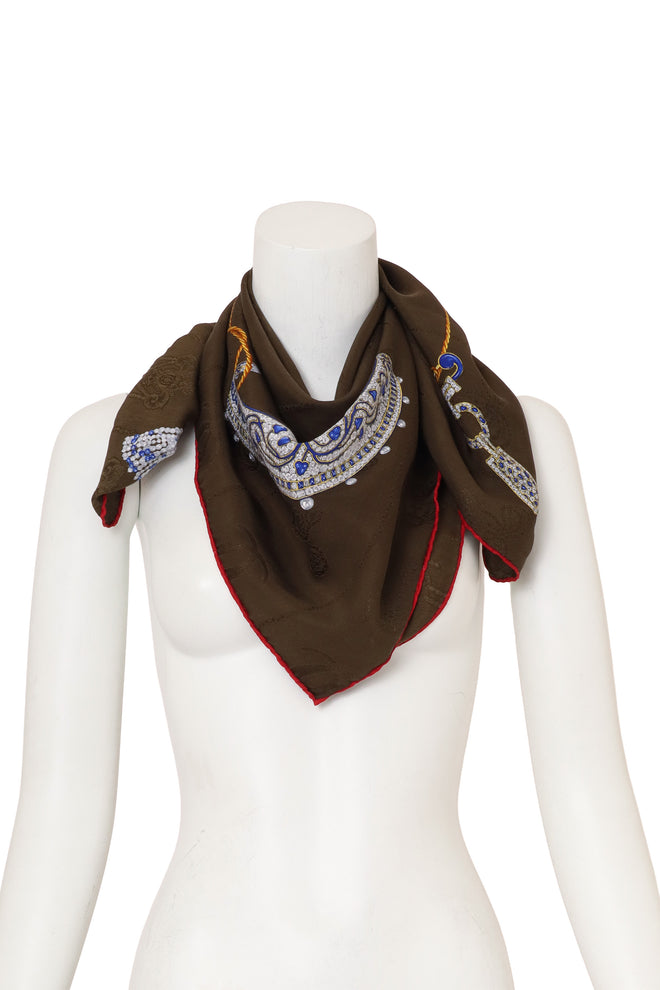 Crown & Jewels Print Scarf on mannequin @ Recess LA