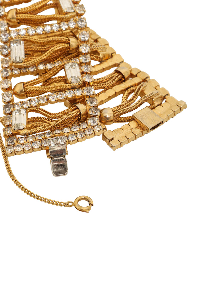 Vintage Crystal Chain Lattice Bracelet clasp @ Recess LA