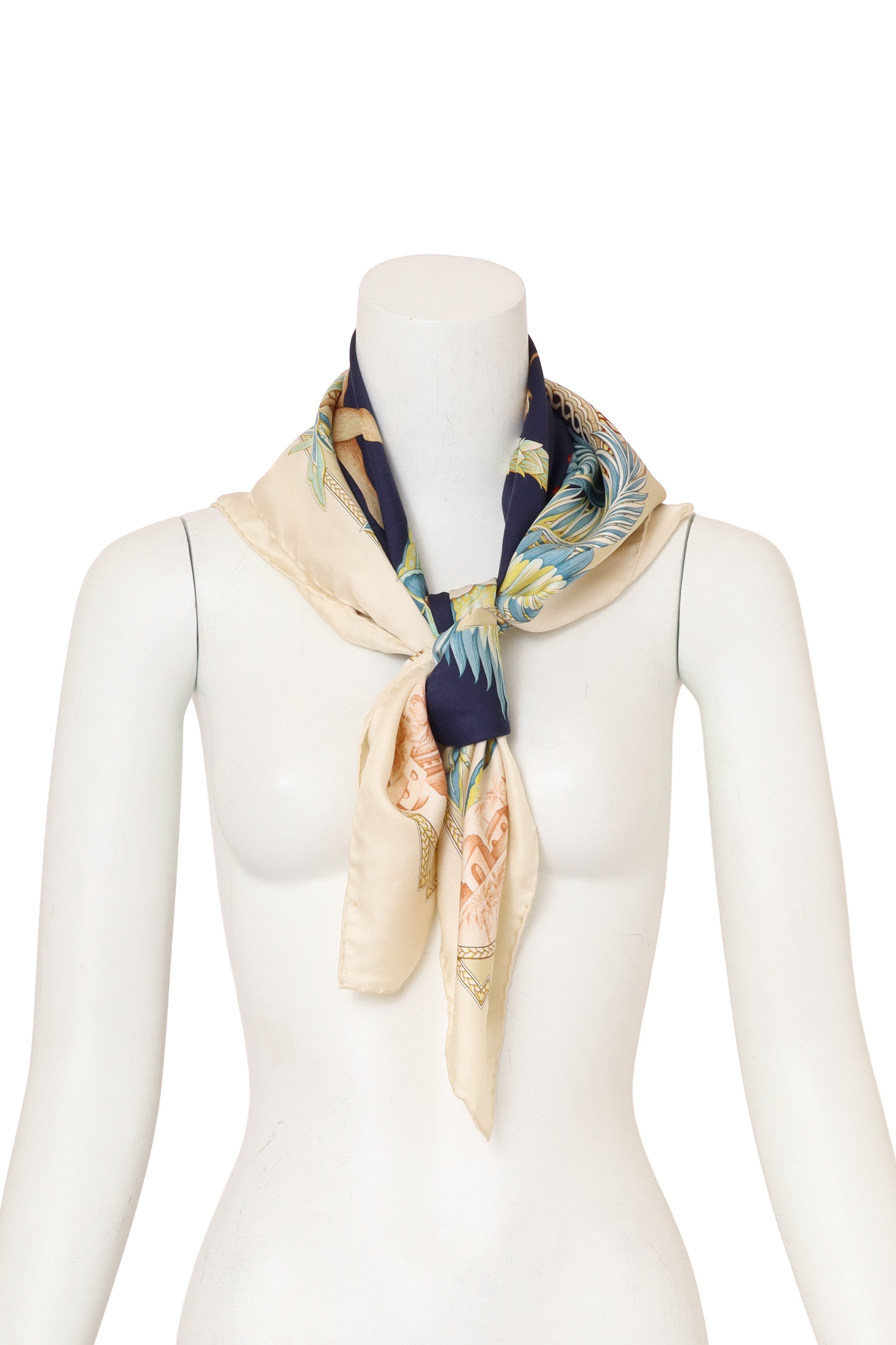 Desert Scene Print Scarf by Salvatore Ferragamo on mannequin @ Recess LA