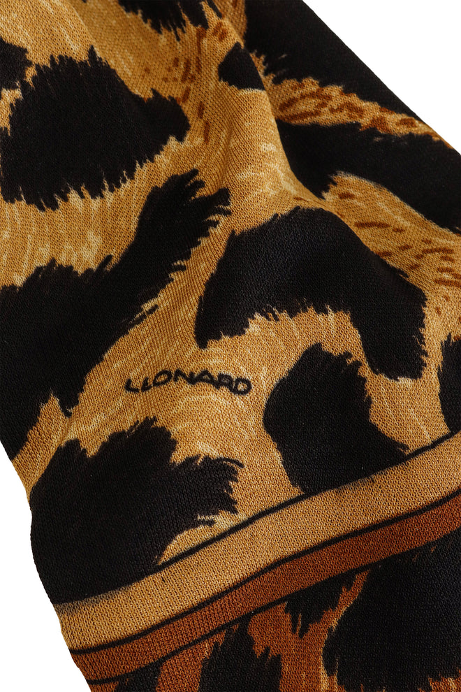 Leopard Turtleneck Column Dress by Leonard fabric signature @ Recess LA