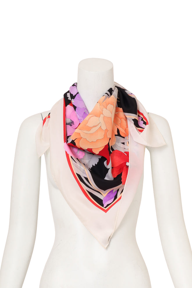 Floral Bouquet Print Scarf by Leonard on mannequin @ Recess LA