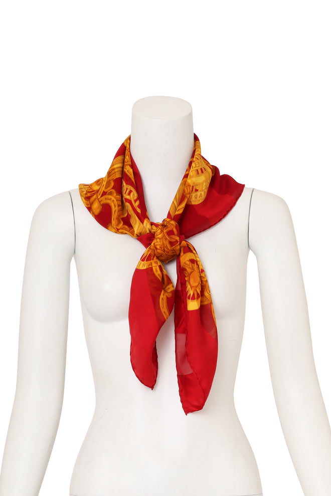 Striped Chain Link Print Scarf by Celine on mannequin @ Recess LA