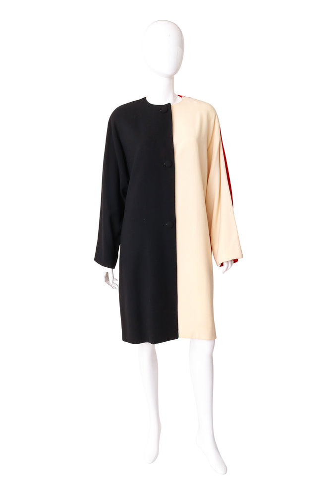 Wool Colorblock jacket by Anne Klein on mannequin @ Recess LA 