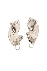 Vintage Plated Sculptural Twist Earrings backs open @ Recess LA