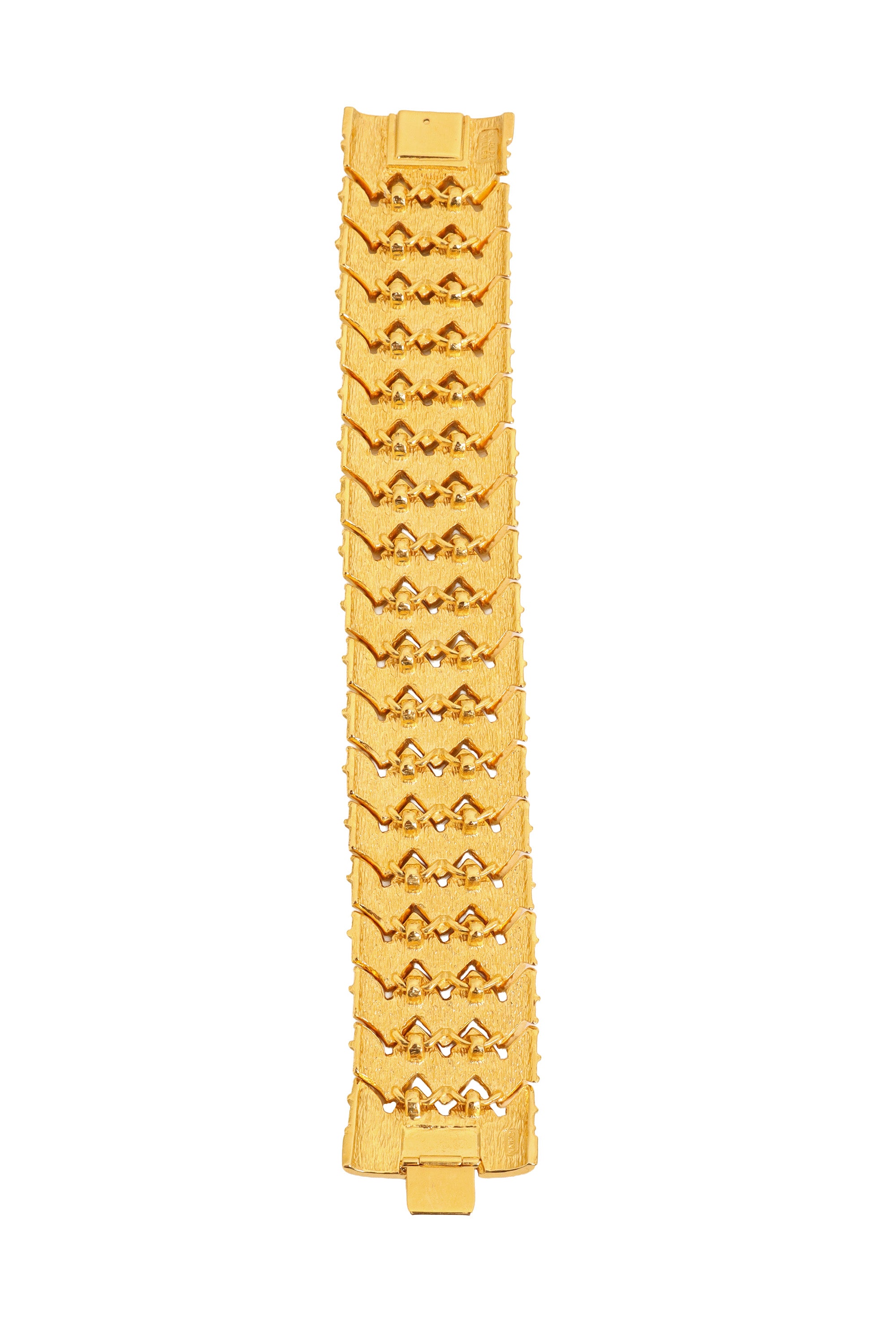 Vintage woven Crystal Clasp Bracelet by Nolan Miller inside @ Recess LA