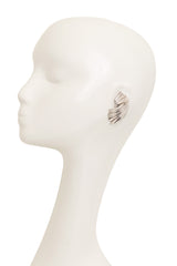 Vintage Plated Sculptural Twist Earrings on mannequin @ Recess LA