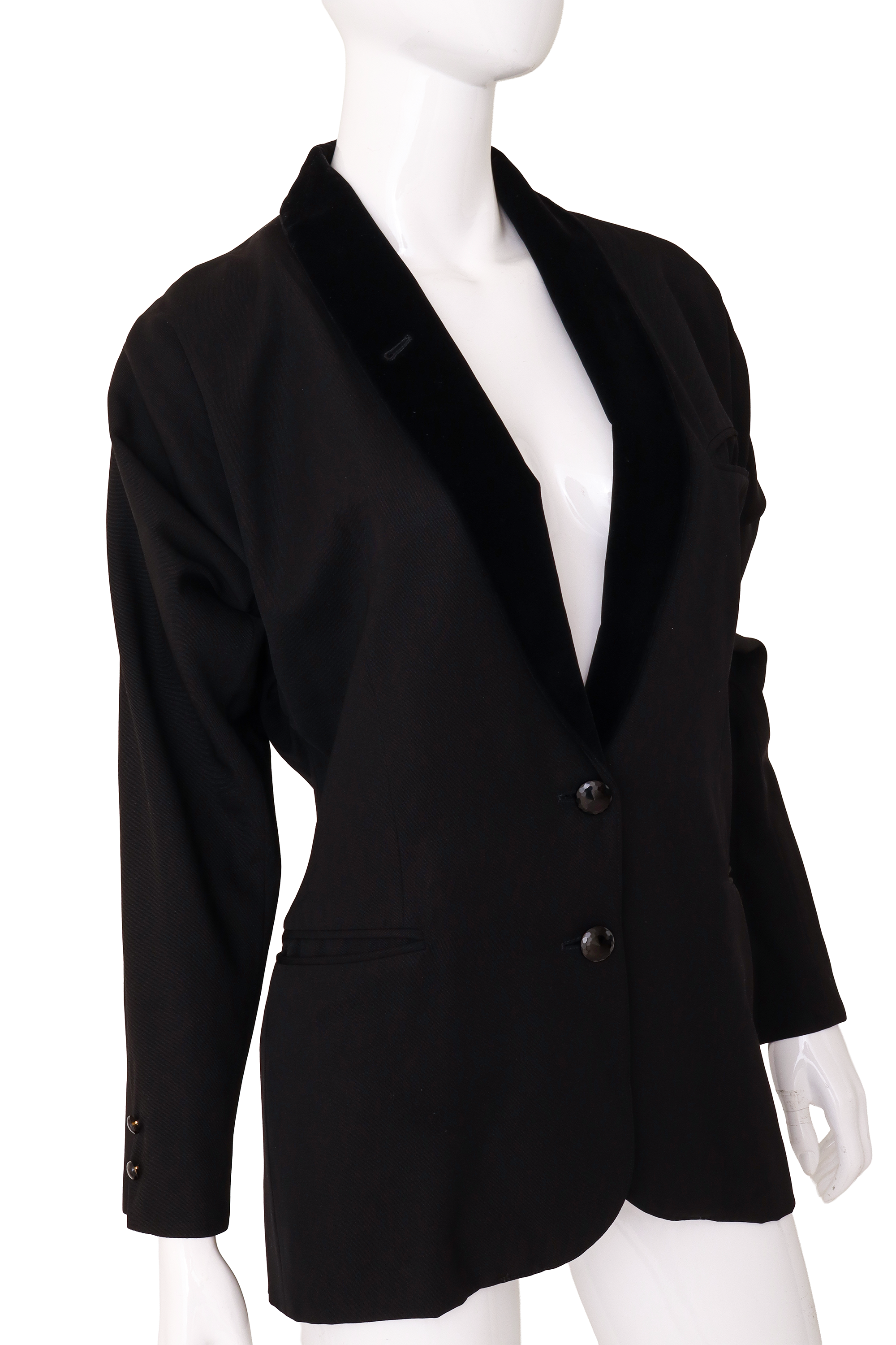 Sculptural blazer by Jean Paul Gaultier on mannequin close @ Recess LA