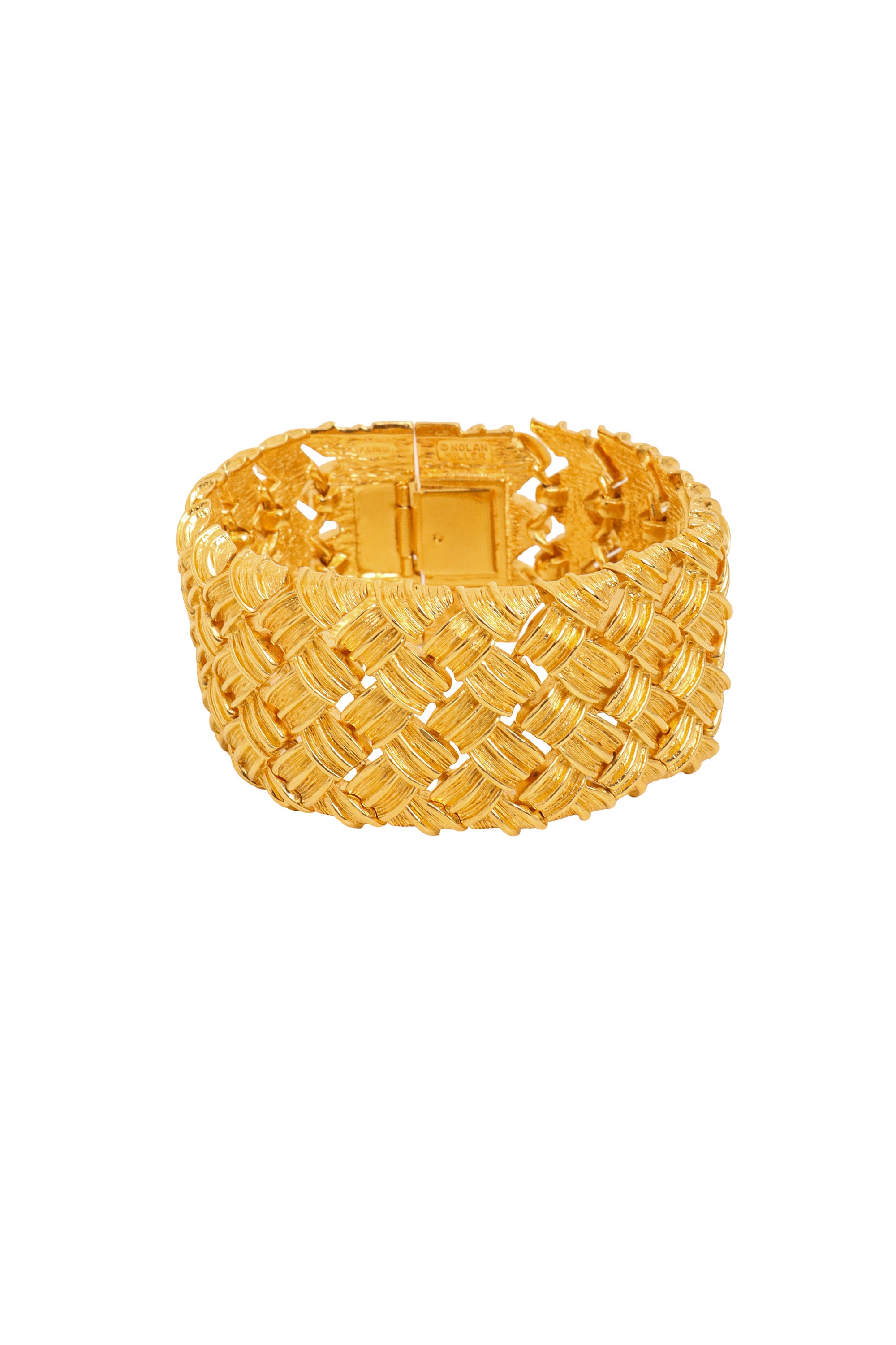 Vintage woven Crystal Clasp Bracelet by Nolan Miller @ Recess LA