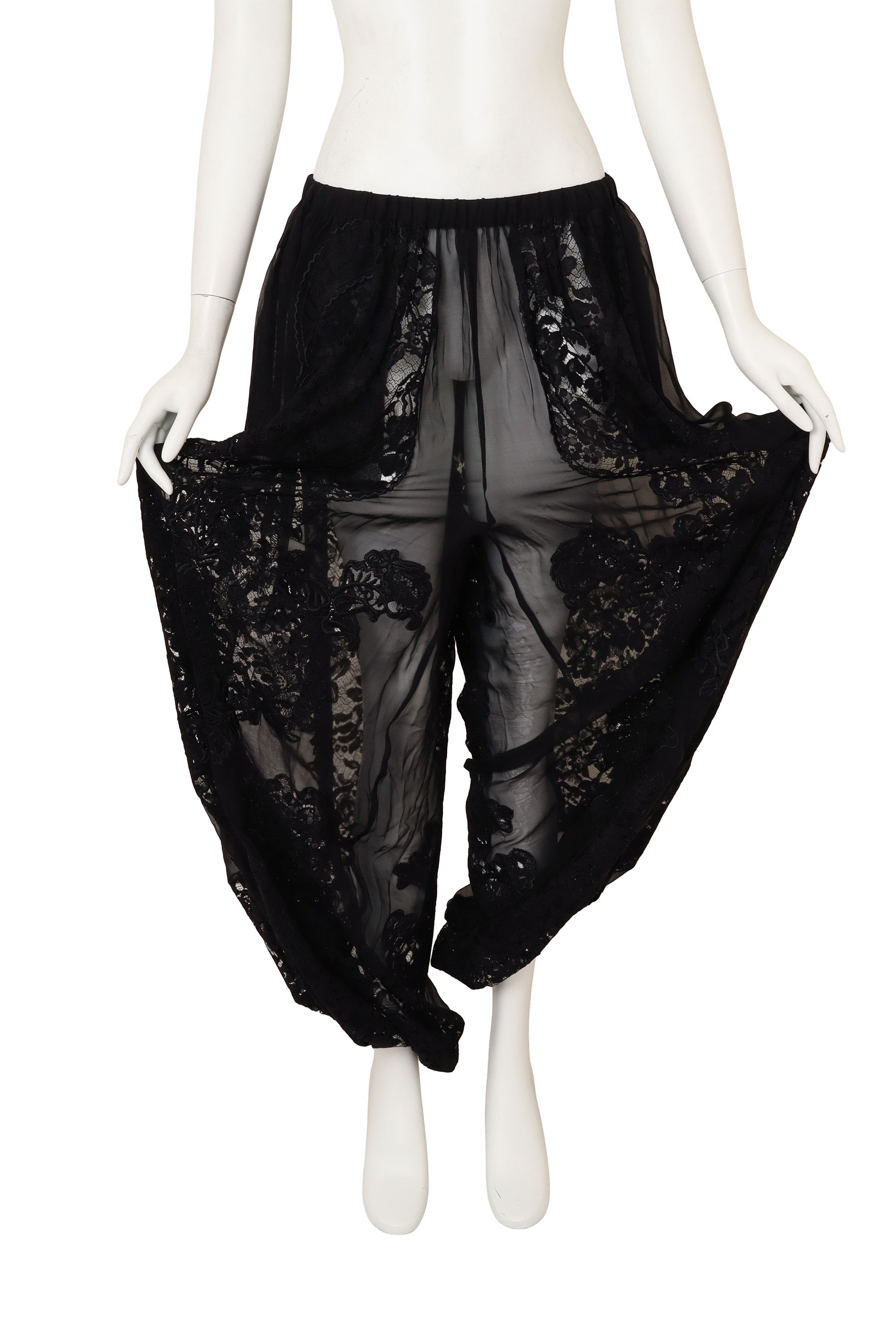 Lace Ballon Pant by Dolce & Gabbana on mannequin held out to show pant @ Recess LA